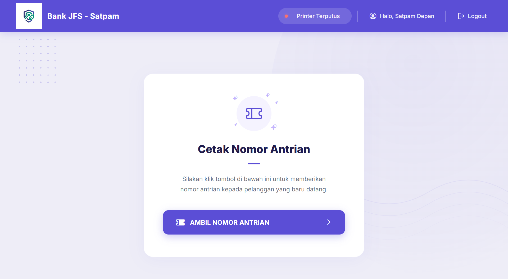 Bank JFS - Sistem Antrian